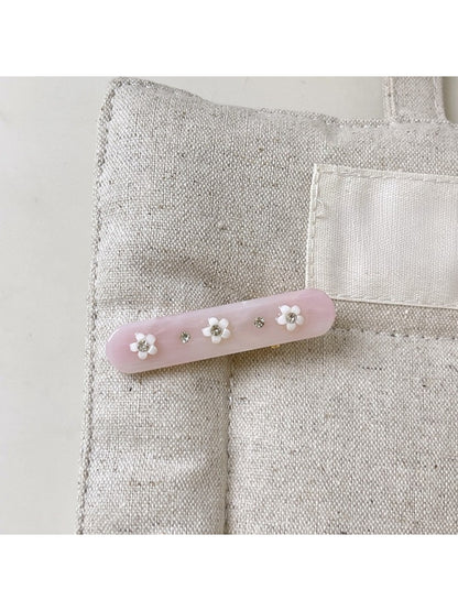 Beau - Floral Rectangular Hair Clip
