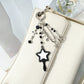 Keypus - Y2K Style Cross and Star Mirror Keychain