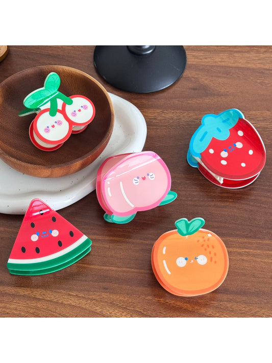 Beau - Cartoon Fruit Claw Clip High Ponytail