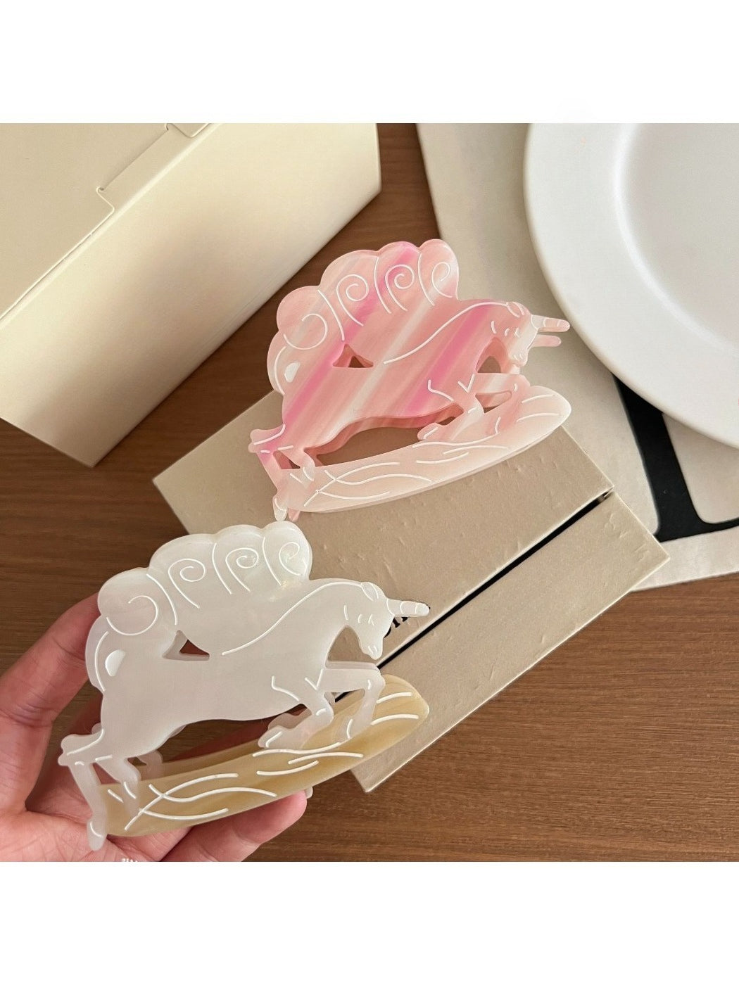 Beau - Unicorn Shaped Acetate Hair Clip