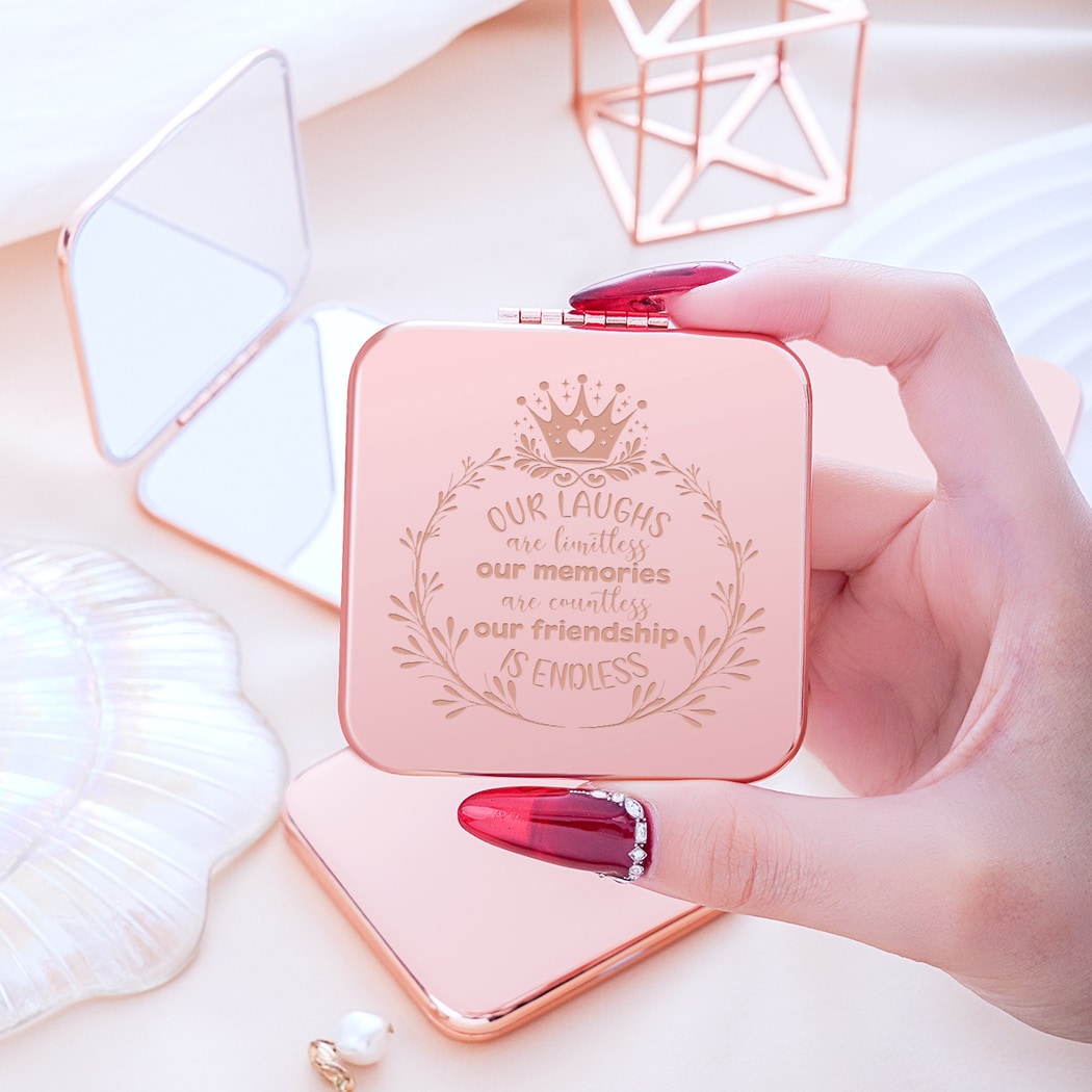 Mirroray - Portable Alloy and Glass Handheld Makeup Mirror