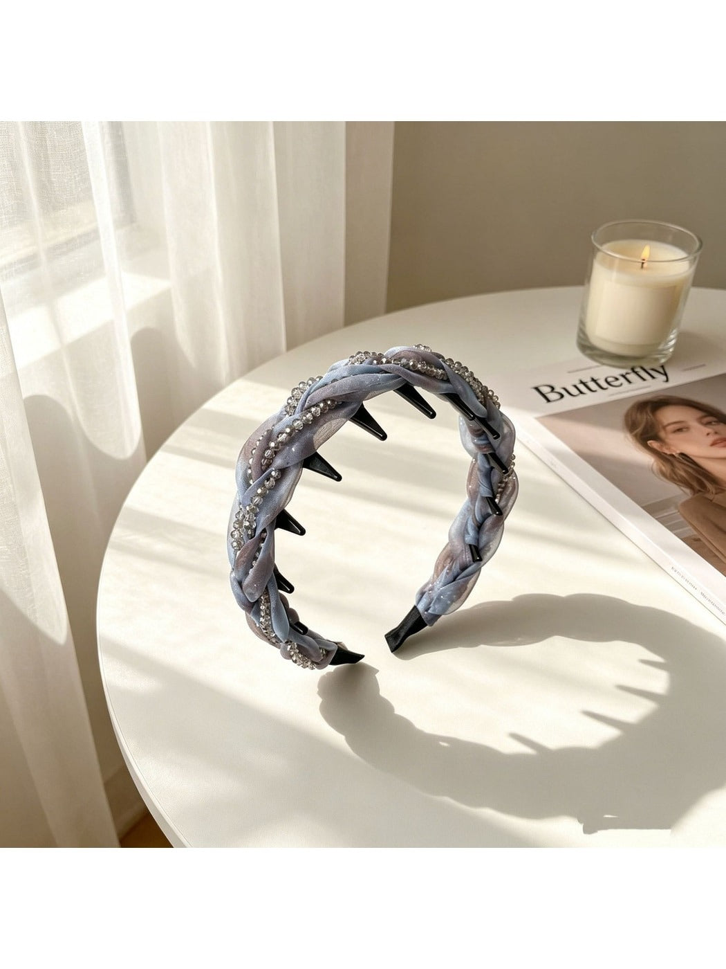 Gifty - Women's Braided Embellished Wide Headband