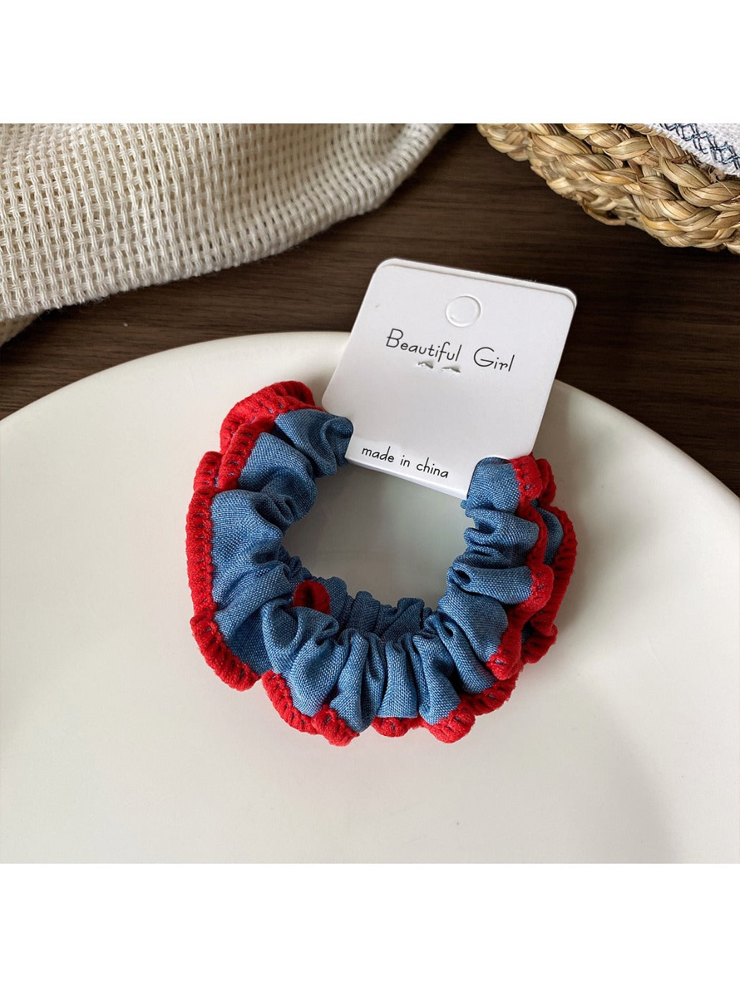 Gifty - 2 Pack Lace Trim Scrunchie