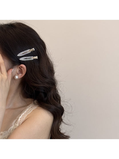 Beau - Floral and Leopard Print Geometric Hair Clip