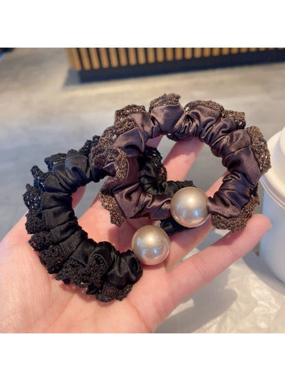 Gifty - French Lace Trim Hair Scrunchie