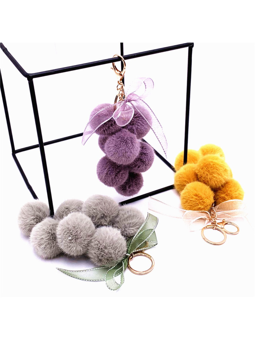 Keypus - Grape Shaped Plush Keychain Bag Charm