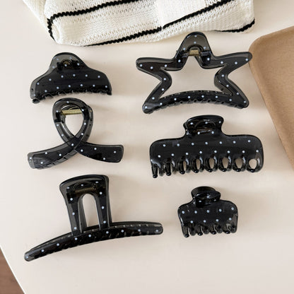 Beau - Polka Dot Geometric Hair Styling Claw Clip