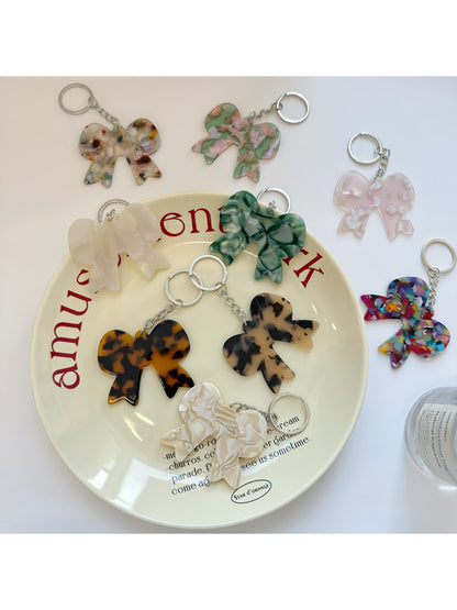 Keypus - Acetate Bow Shaped Keychain Charm