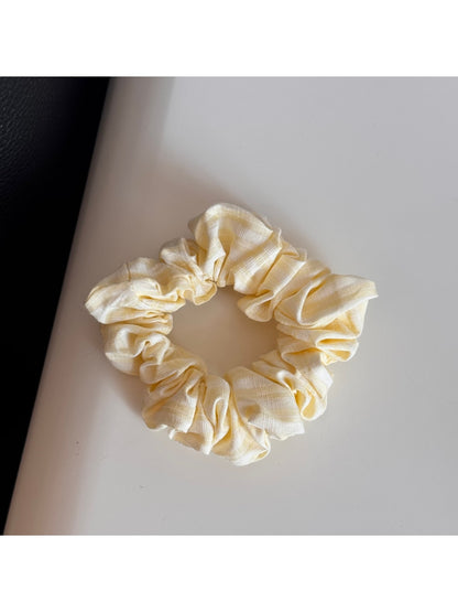 Beau - Plaid Fabric Covered Oval Alloy Hair Clip