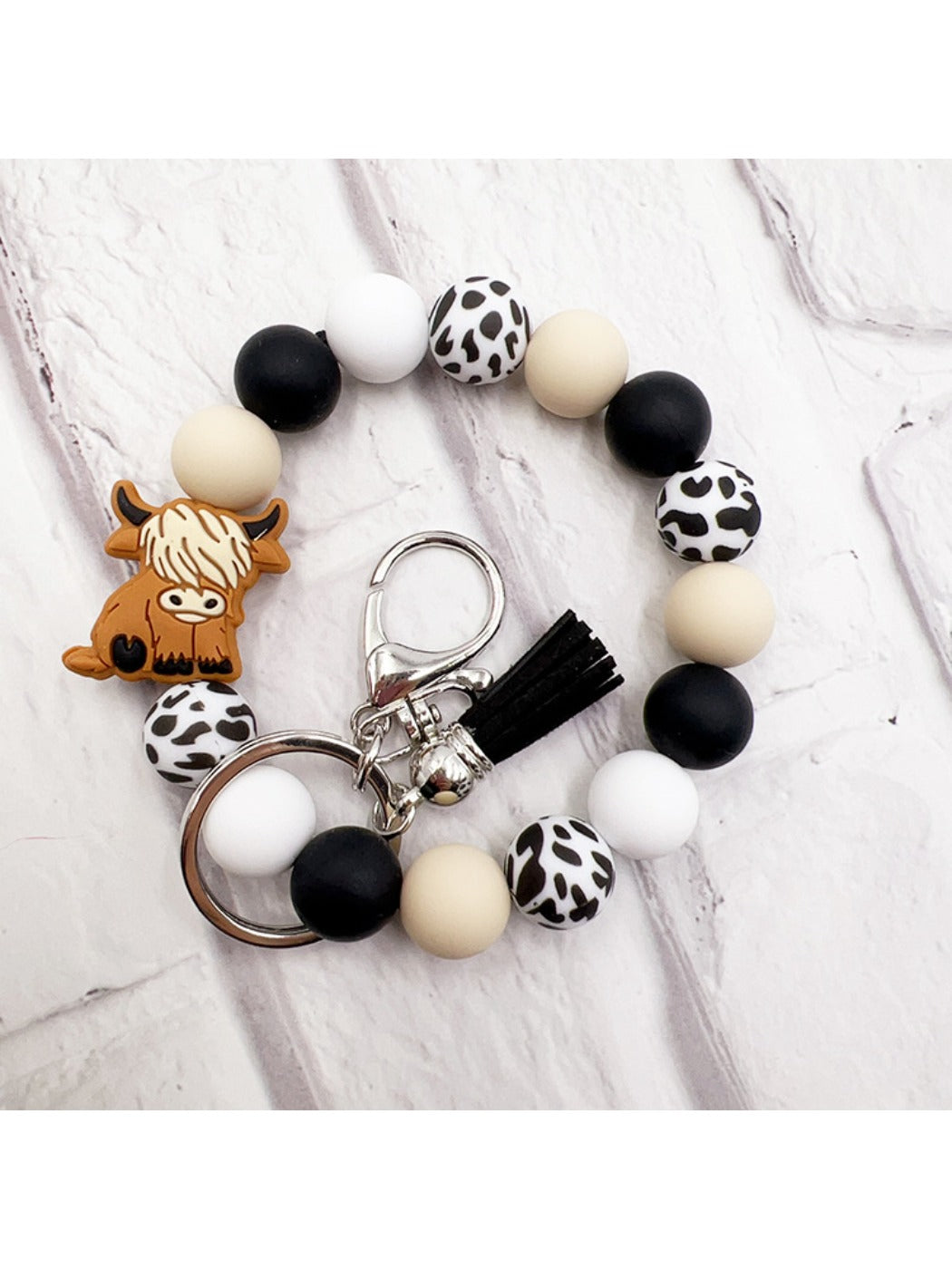 Keypus - Cartoon Animal Tassel Silicone Keychain