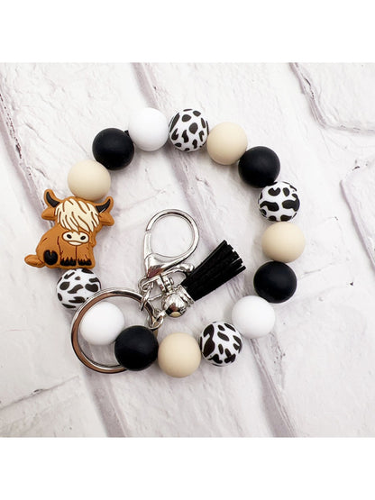 Keypus - Cartoon Animal Tassel Silicone Keychain
