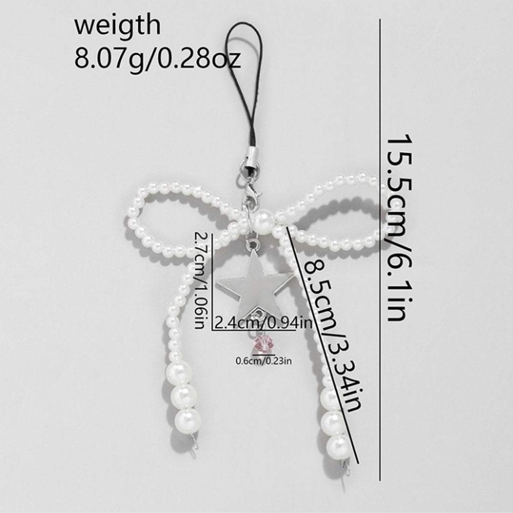 Keypus - Sweet Decorative Bow Beaded Keychain