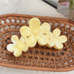 Beau - Marbled Flower Plastic Floral Hair Claw Clip