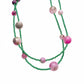 Nozari - Long Round Glass Bead Geometric Statement Necklace