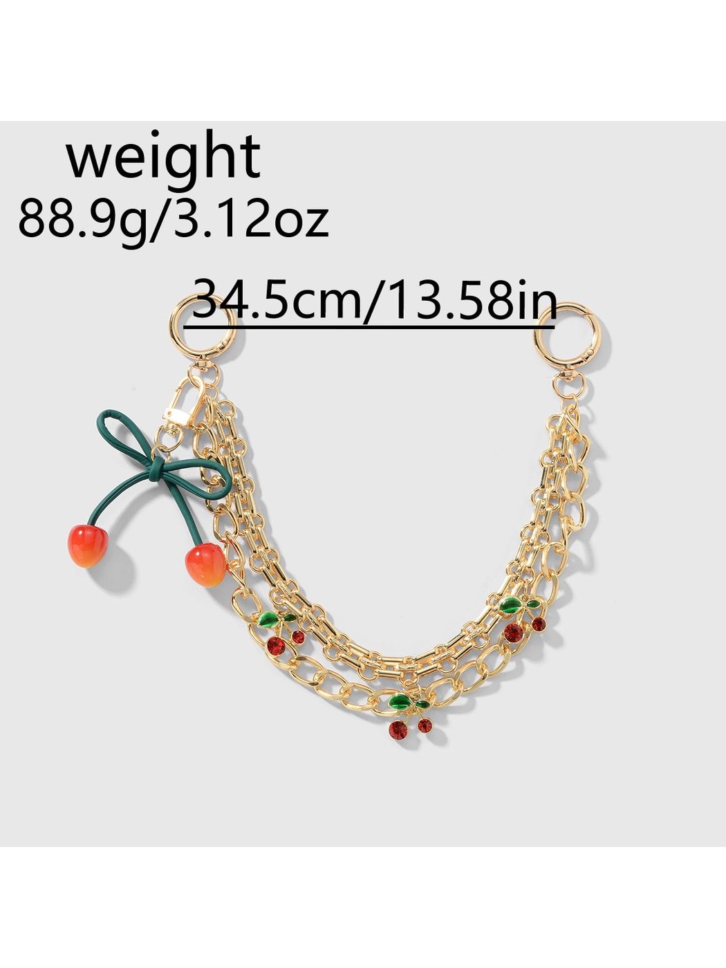Keypus - Y2K Cherry Motif Chain Hanging Bag Charm