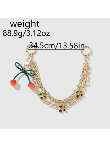 Keypus - Y2K Cherry Motif Chain Hanging Bag Charm
