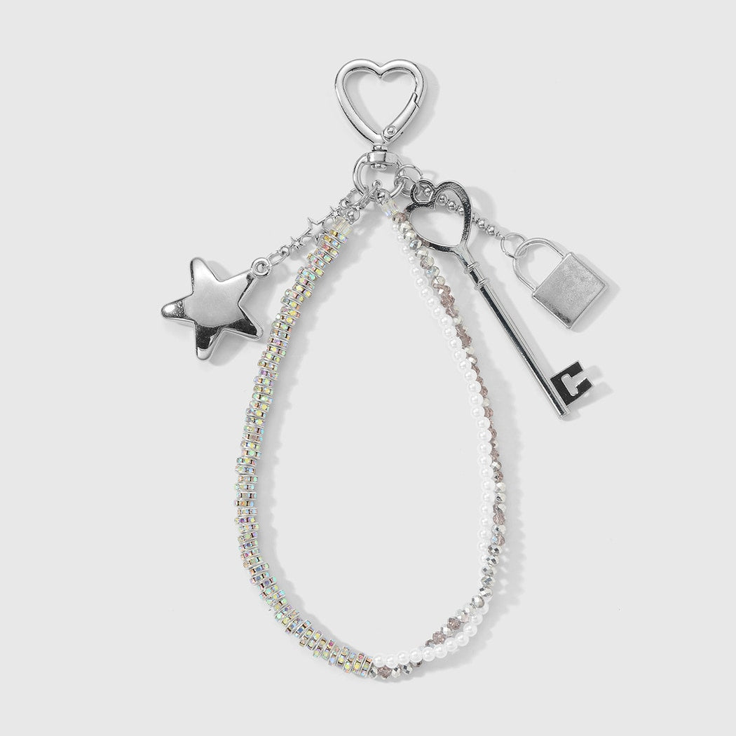 Keypus - Key and Bow Beaded Design Keychain