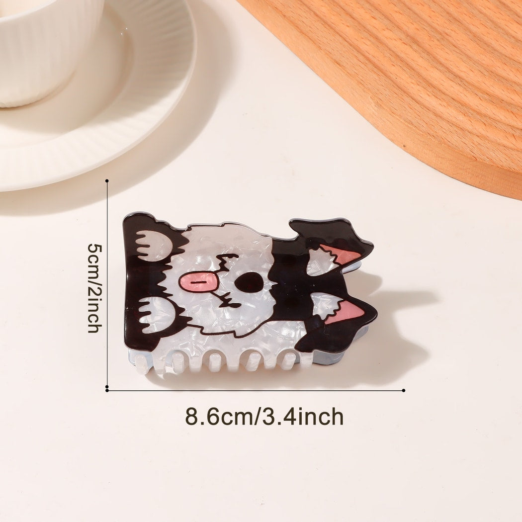 Beau - Brown Cartoon Dog Shape Claw Clip