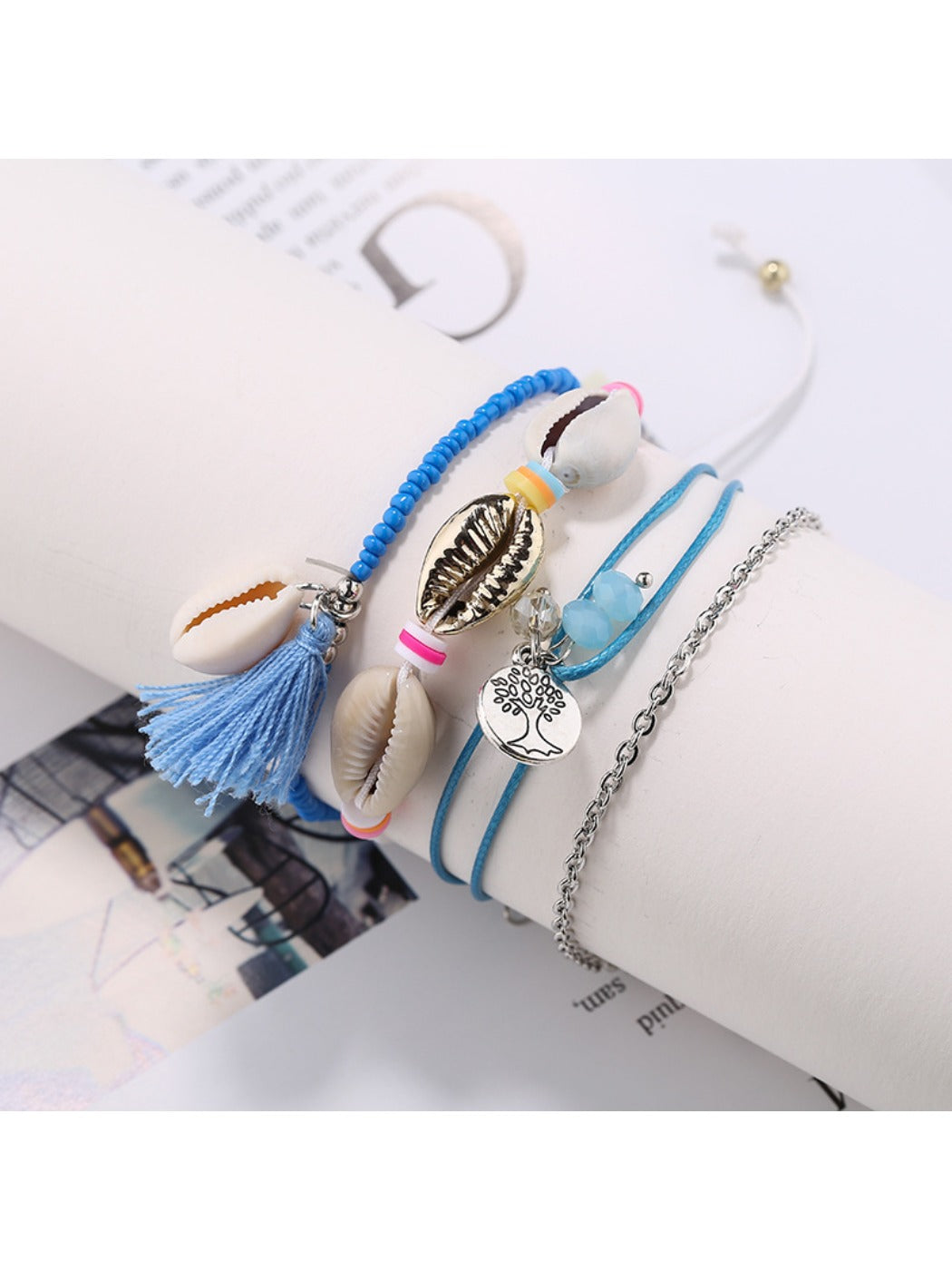 Lovra bracelet laid flat showing full length and clasp detail