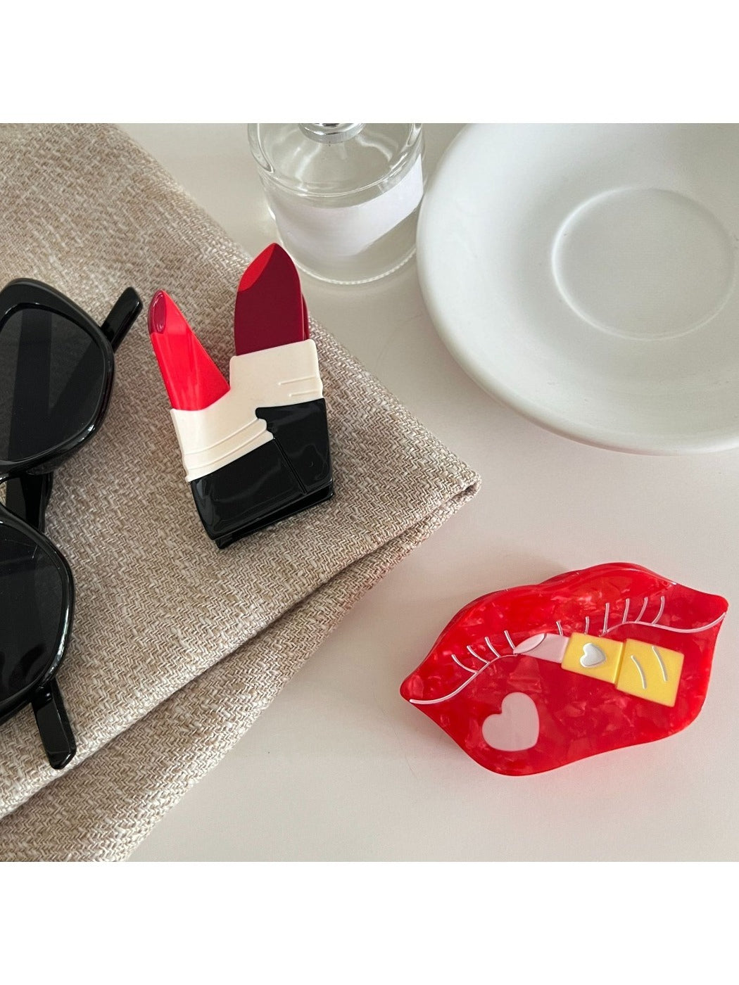 Beau - Lipstick Shaped Acetate Hair Clip