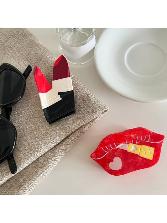 Beau - Lipstick Shaped Acetate Hair Clip