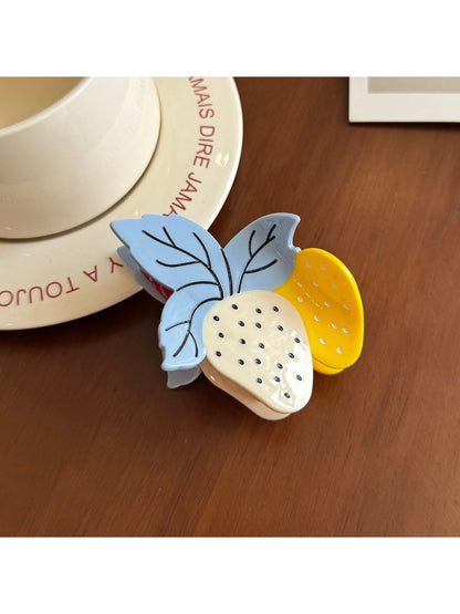Beau - Cartoon Strawberry-shaped Acetate Hairpin