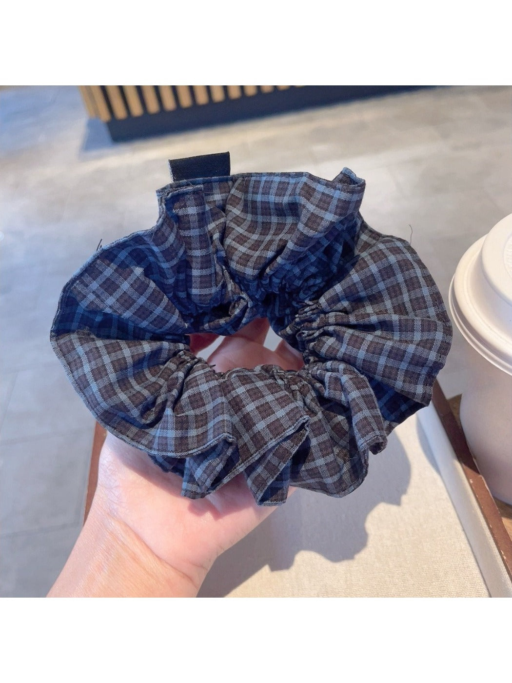 Gifty - Vintage Tartan Pleated Hair Scrunchie