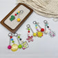 Keypus - Cartoon Beaded Printed Bag Charm Keychain