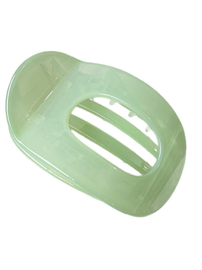 Beau - Glossy Oval Cutout Geometric Back Hair Clip