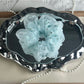 Gifty - Blue Sheer Star Mesh Ruffled Hair Scrunchie
