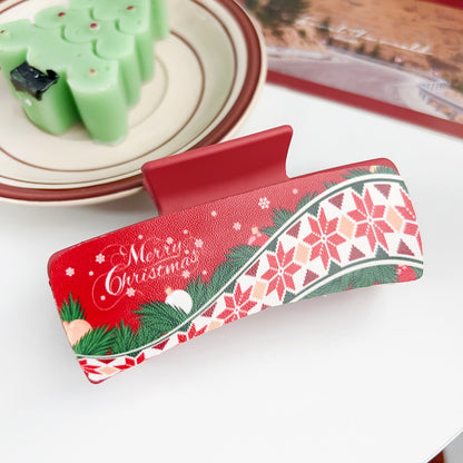 Beau - Sweet Christmas Theme Rectangular Claw Clip