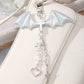 Keypus - Y2K Silver Tone Cross and Bow Keychain
