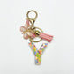 Keypus - Delicate Butterfly Letter Pendant Keychain