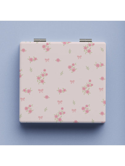 Mirroray - Folding Floral Print Makeup Mirror