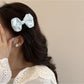 Beau - Layered Satin Look Sparkle Bow Hair Clip