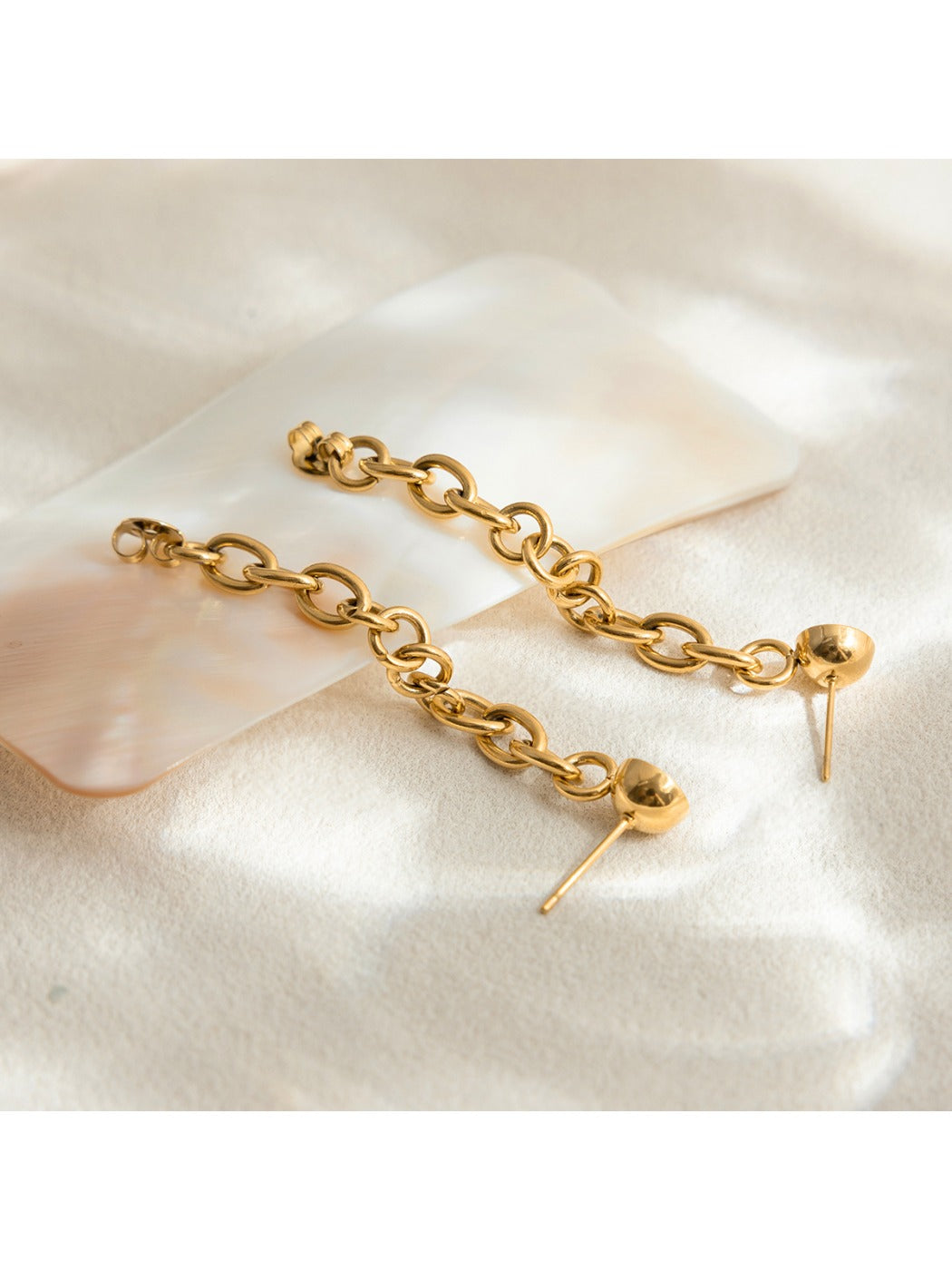 Earedge - Minimalist Chain Tassel Earrings
