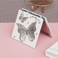 Mirroray - White Butterfly Motif Compact Mirror