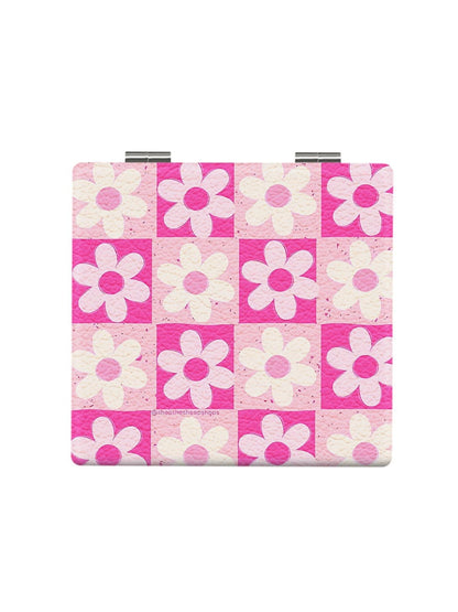 Mirroray - Floral Print Folding Glass Makeup Mirror