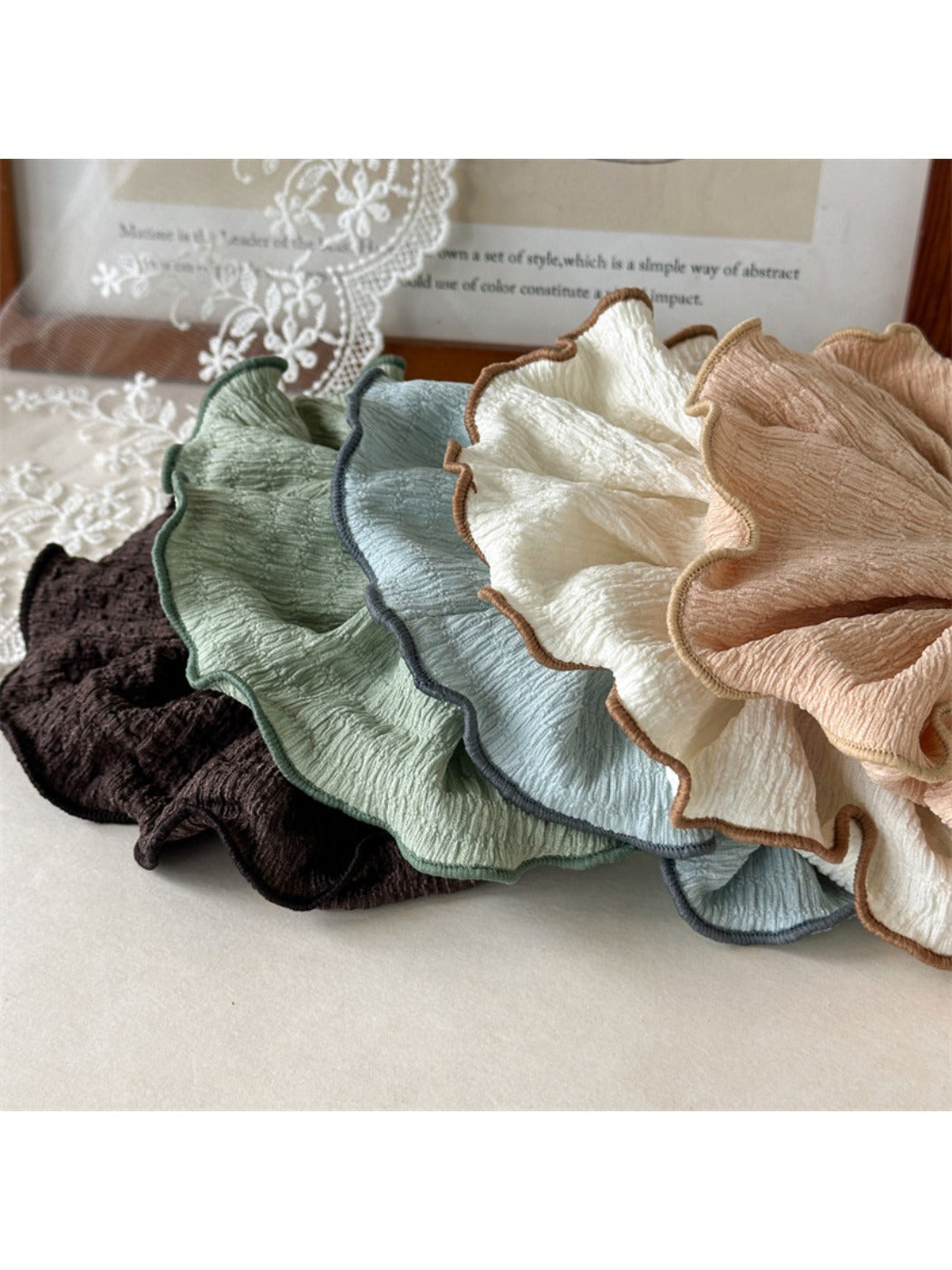 Gifty - Soft Elastic Elegant Serged Scrunchie