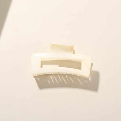 Beau - Marble Pattern Rectangle PS Hair Claw Clip