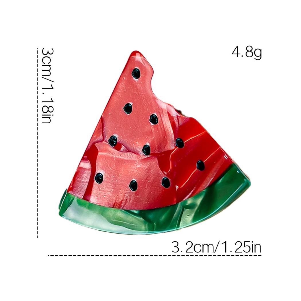 Beau - Glossy Fruit Shape Fashion Claw Clip