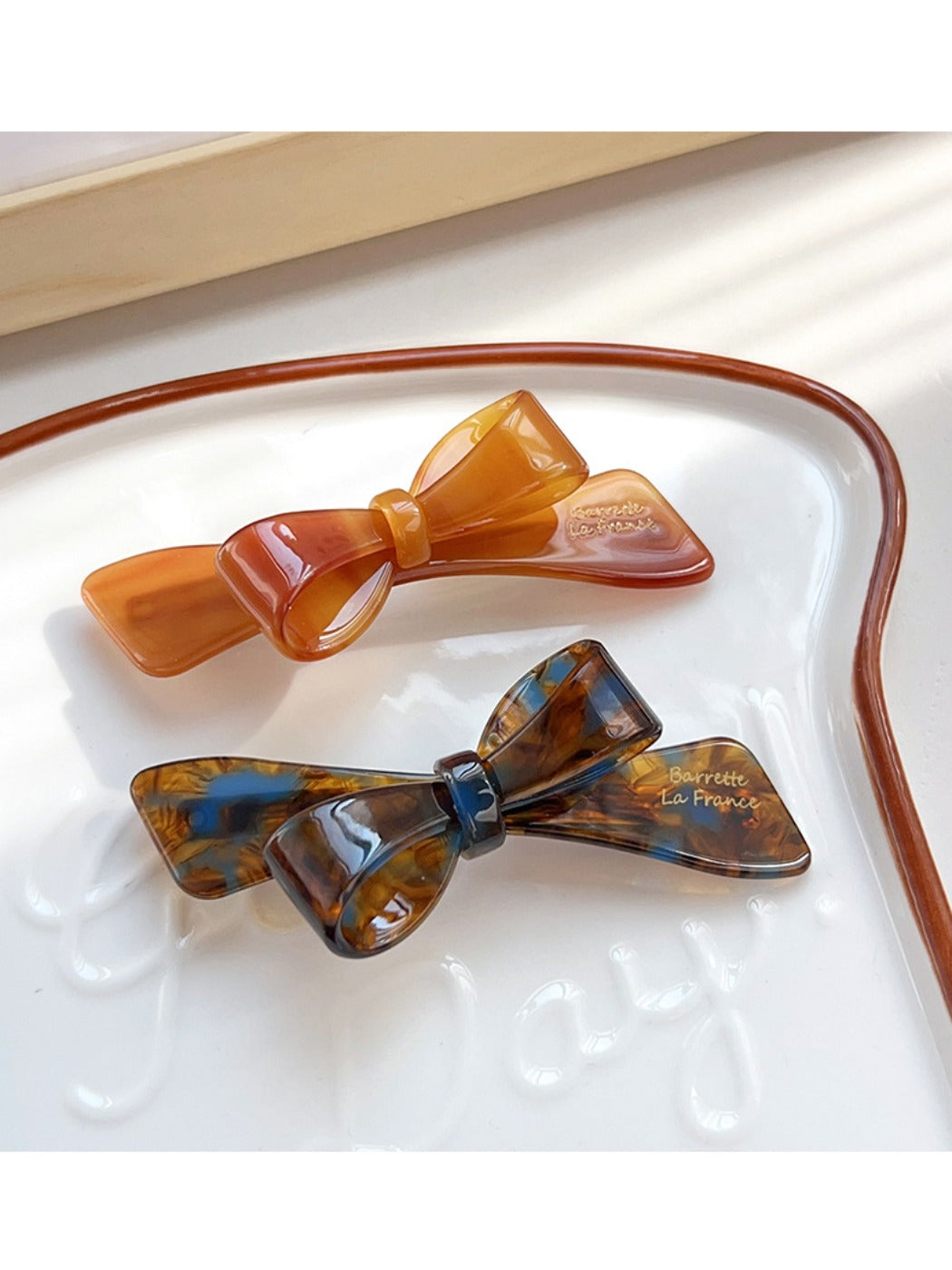 Beau - Adorable Asymmetrical Bow Hair Clips