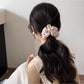 Gifty - Textured Rhinestone Polyester Ponytail Scrunchie