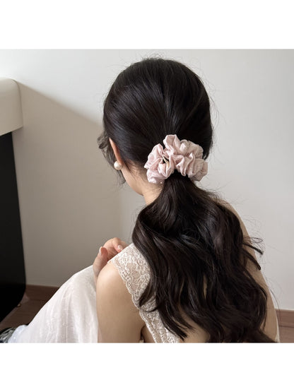 Gifty - Textured Rhinestone Polyester Ponytail Scrunchie