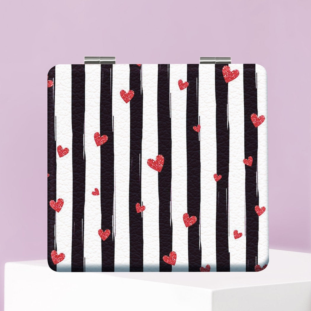 Mirroray - Heart Detail Rectangle Folding Compact Mirror