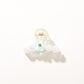 Bright multi color hair clip with visible metal clasp mechanism