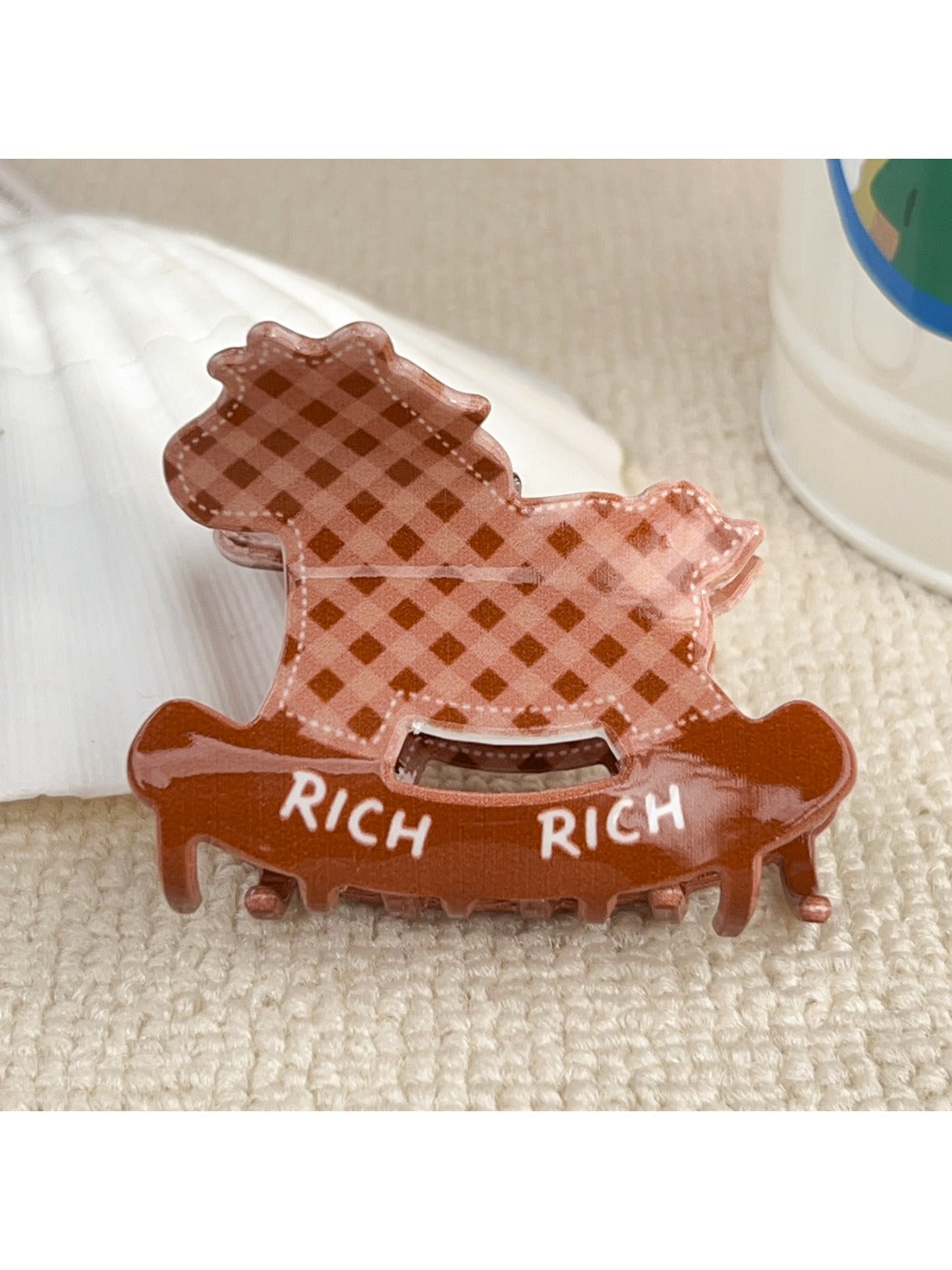 Beau - Polka Dot Stool Shaped Claw Clip