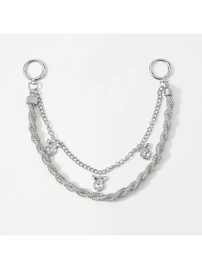 Keypus - Y2K Heart Chain Decorative Bag Charm Keychain