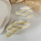 Beau - Striped Cloud-Shaped Hair Clip
