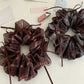 Gifty - Ruffled Plaid Bow Elastic Scrunchie